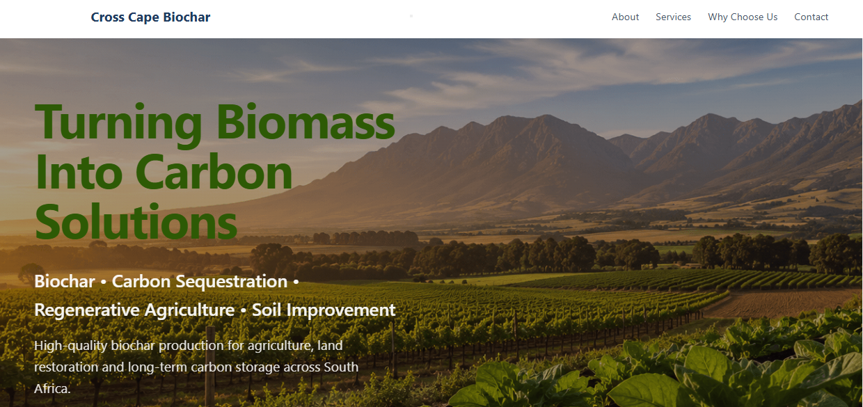 Biochar & Carbon Solutions Website