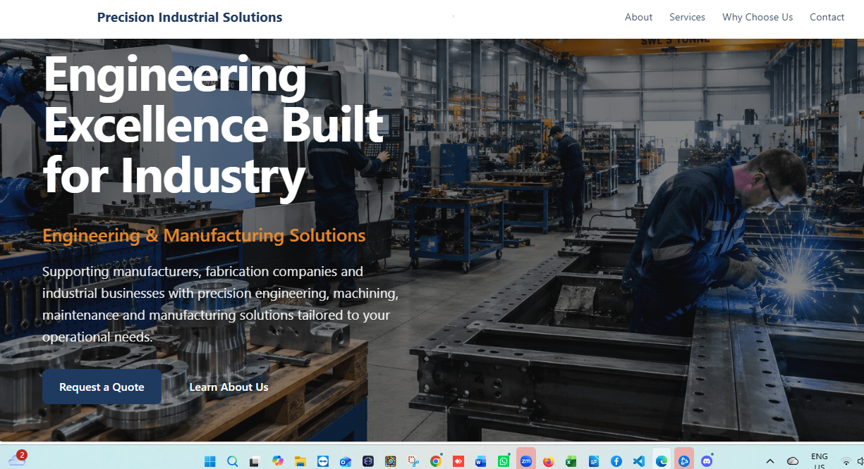 Engineering & Manufacturing Website