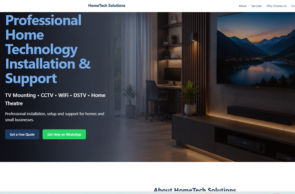 HomeTech Solutions Website